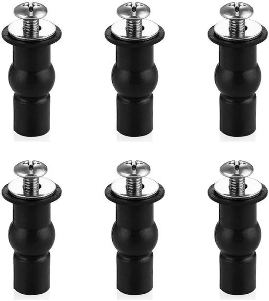 Lot de 6 Supports inox pour lunette WC avec vis - Haute résistance