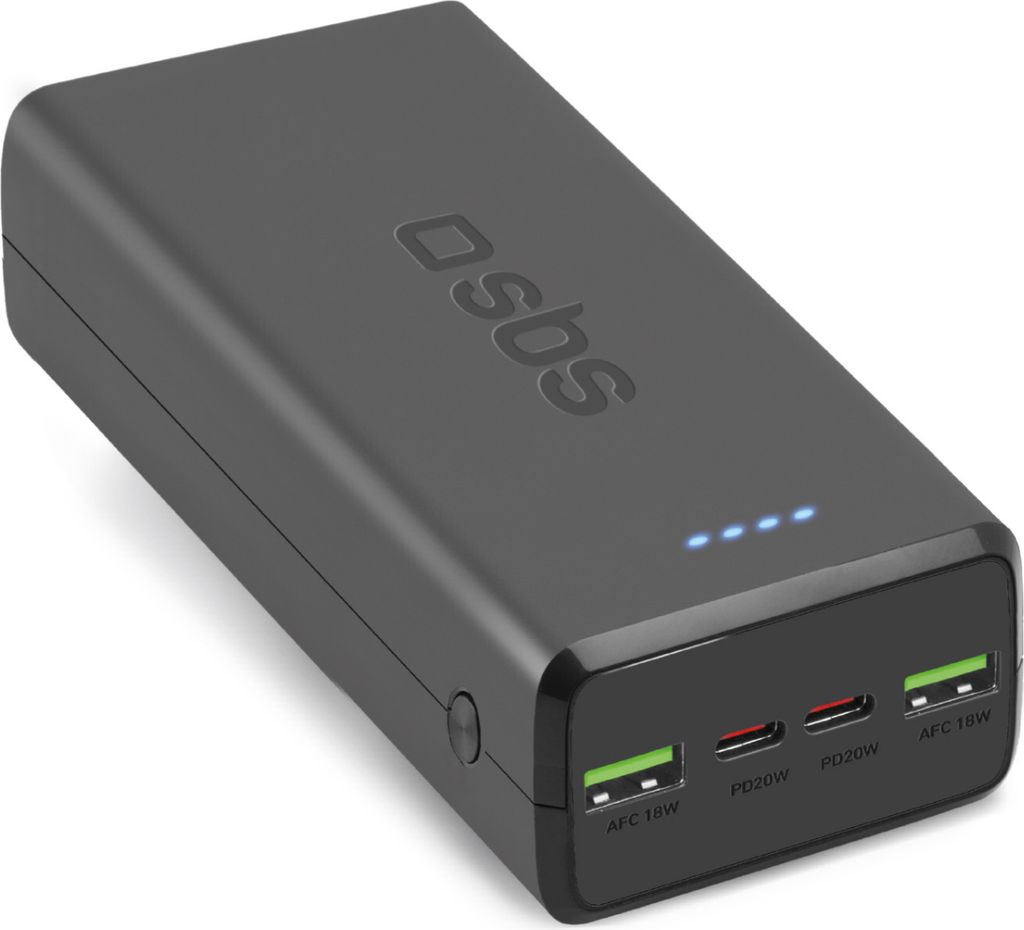Powerbanka SBS 30000mAh 2xUSB-C 2xUSB-A Čierna Obrázok produktu 