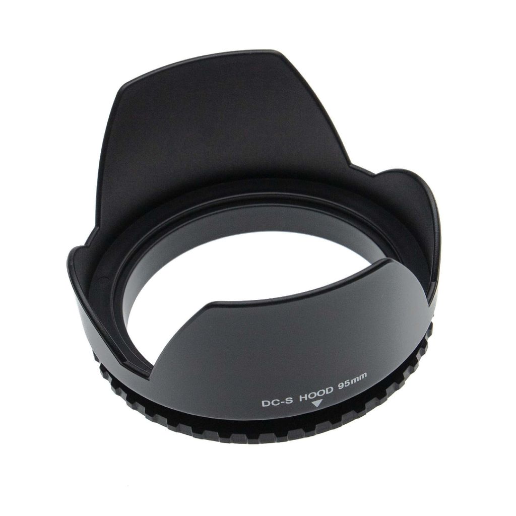 vhbw Gegenlichtblende für 95mm Objektiv, 95 mm Weitwinkel- bis Teleobjektive, Weitwinkel, Schwarz, Kunststoff, tulpenförmig, 12,4 cm