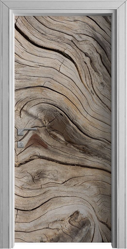 Tür Selbstklebende 90x210 cm Türfolie Türtapete Klebefolie - Holz Stamm