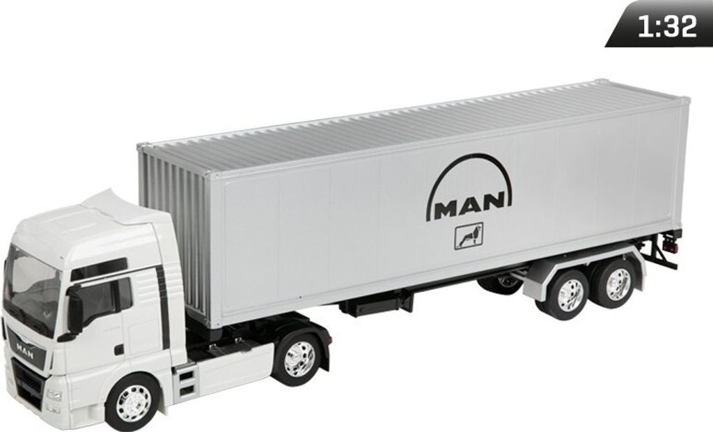 Modello 1:32, MAN TGX, trattore bianco - semirimorchio Immagine del prodotto 