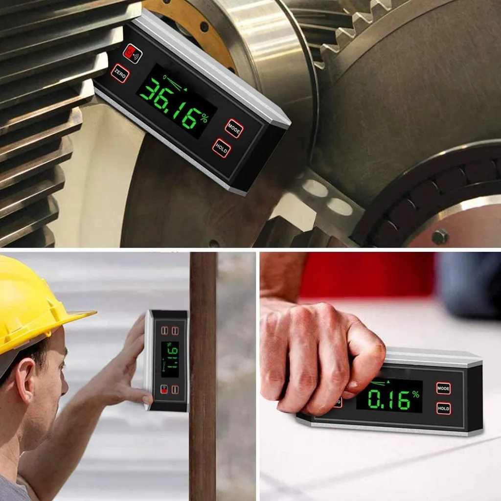 Inclinomètre à écran rétroéclairé et base magnétique, Équerre LCD - 12
