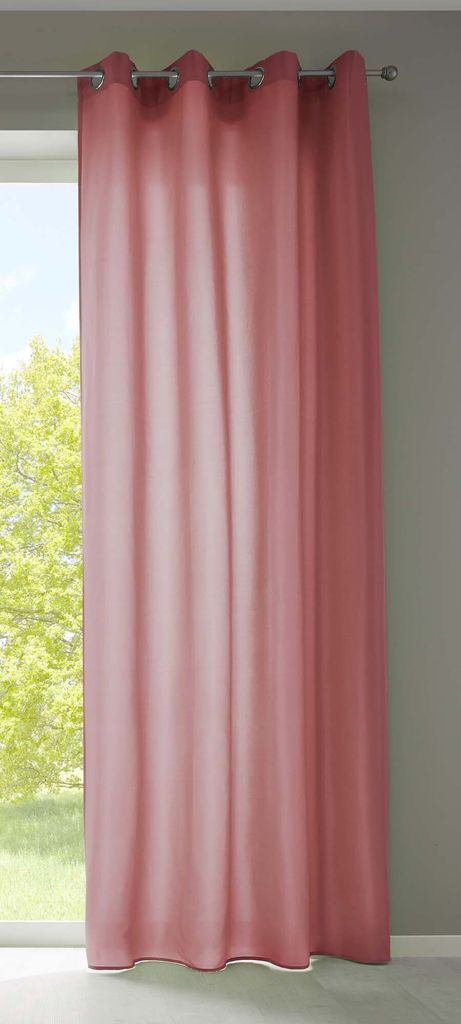 1er Set Vorhänge Schal Ösen »Berlin« HxB 175x140 cm Altrosa Produktbild 