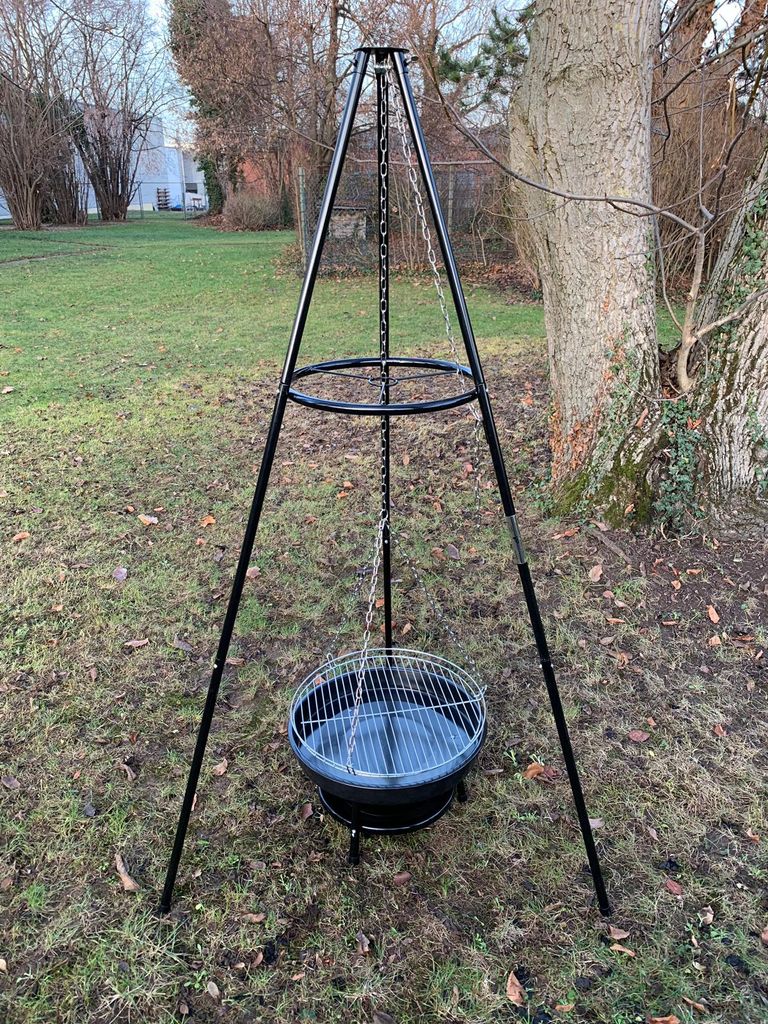 Schwenkgrill Gartengrill Grill Dreibein Holzkohlegrill Höhe Produktbild 