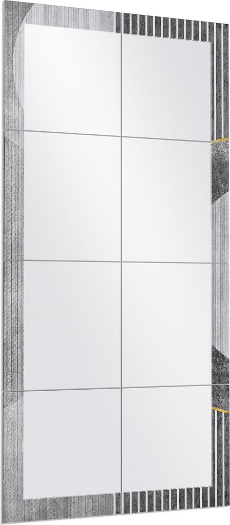 DEQORI Wandspiegel Puzzle 60x120 cm 'Monochromer Takt' Spiegel Ganzkörperspiegel