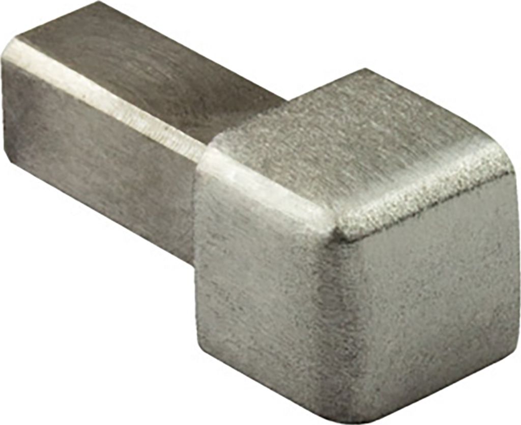 Quadrat Ausseneck Edelstahl V2A 6mm gebürstet