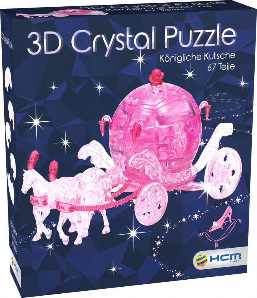 HCM KINZEL 3D Kristallpuzzle Königliche Kutsche 67 Teile