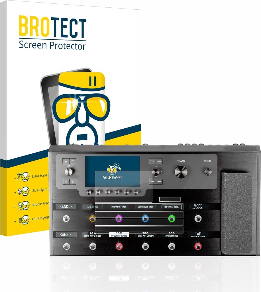 BROTECT Schutzglas für Line 6 Helix Floor Schutzfolie Panzer Folie Glas Display Schutz klar