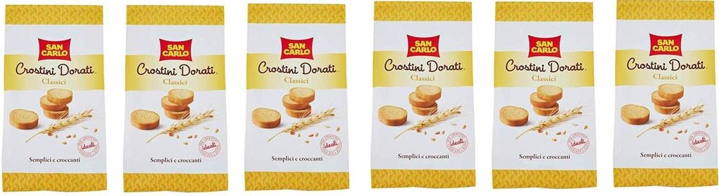 6x San Carlo Crostino crostini dorati gli autentici Salzgebäck Knabberartikel gesalzen 200g