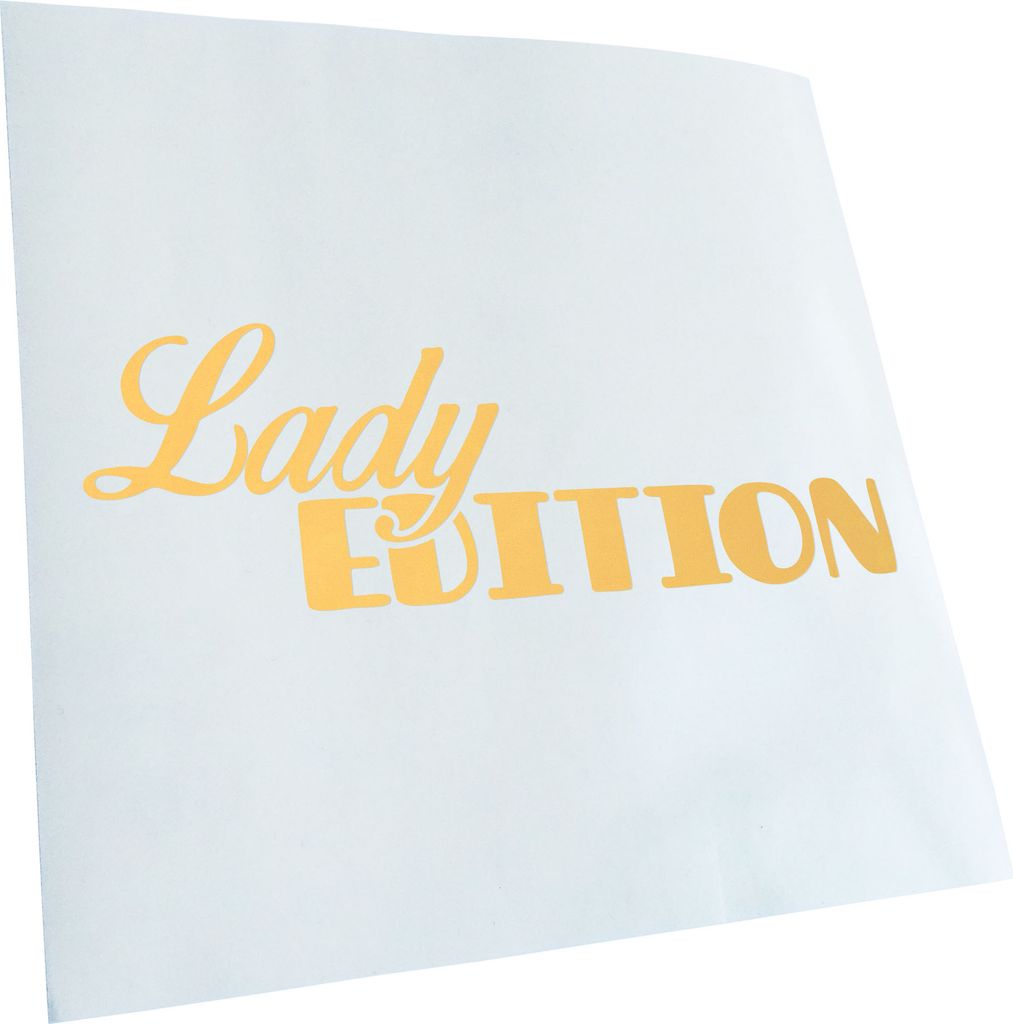 Kiwistar - Autoaufkleber - Lady Edition Girl - Creme - 50x18cm - Aufkleber für Auto, Laptop, Fahrrad, LKW, Motorrad Mehrfarbig JDM Decal Racing