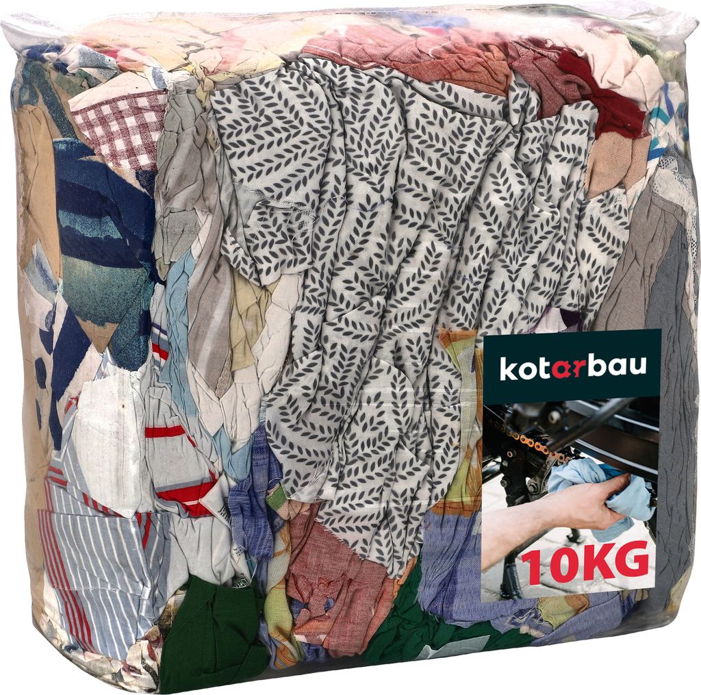 KOTARBAU Putzlappen Werkstatt 10 kg Baumwolle Bettzeug Putztücher Auto Putztücher Industrieputzlappen Werkstatt Lappen Spültücher Küchenlapp...