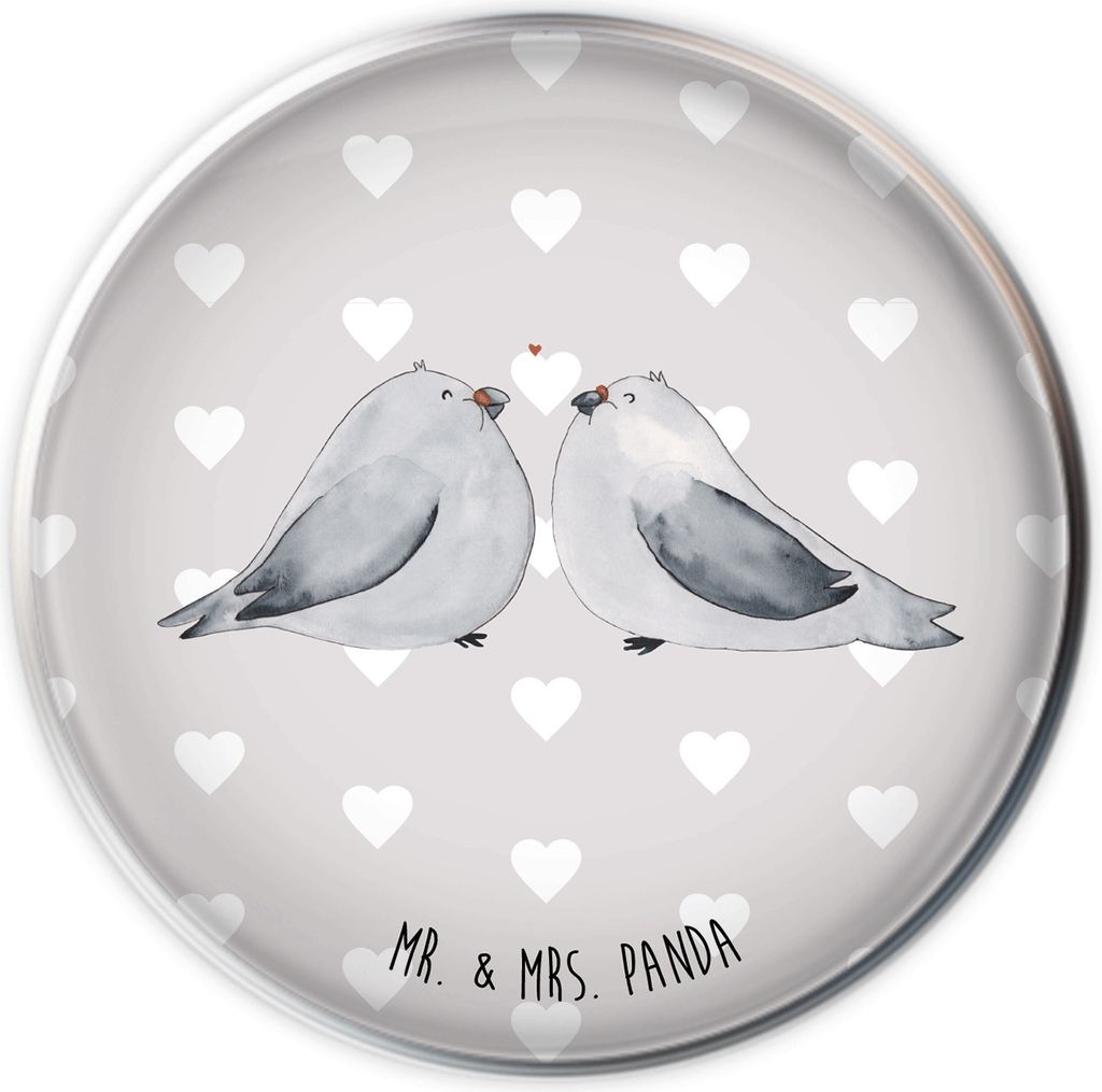 Mr. & Mrs. Panda Waschtisch Verschluss Turteltauben Liebe - Grau Pastell - Geschenk, Tauben, Abfluss-Stöpsel, Waschbecken Stöpsel, Paar, Hochzeit...