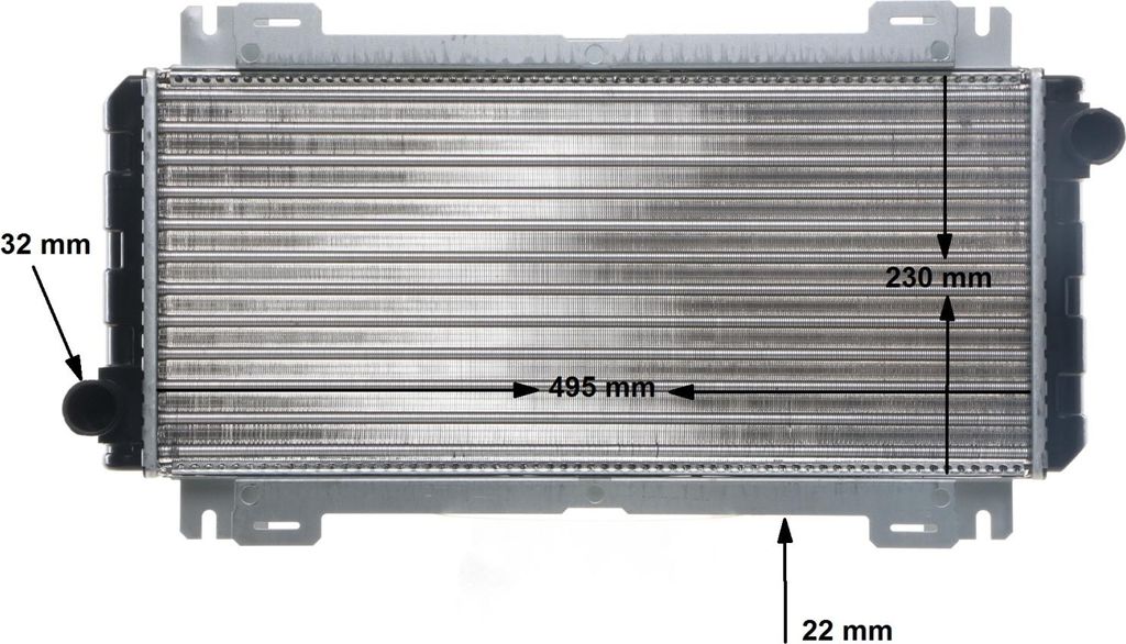 MAHLE CR 619 000S Kühler Wasserkühler Motorkühler für FORD FIESTA II (FBD) FIESTA I (GFBT) FIESTA Kasten (FVD)