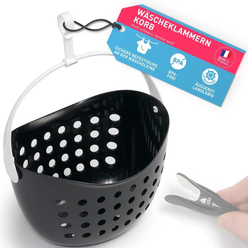 Solution de rangement suspendue pour pinces à linge et agrafes de bureau