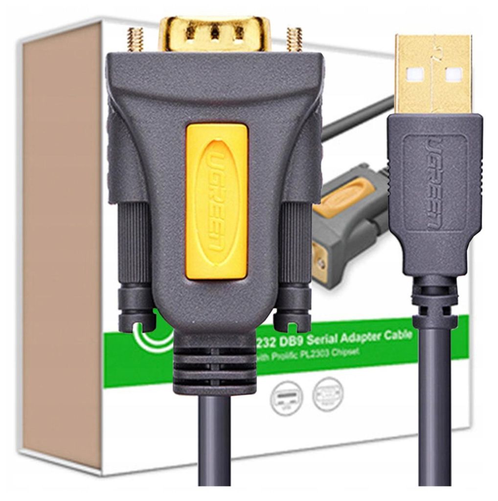 Ugreen kabel adapter USB-A - DB9 RS-232 1.5m szary (CR104) Obrázok produktu 