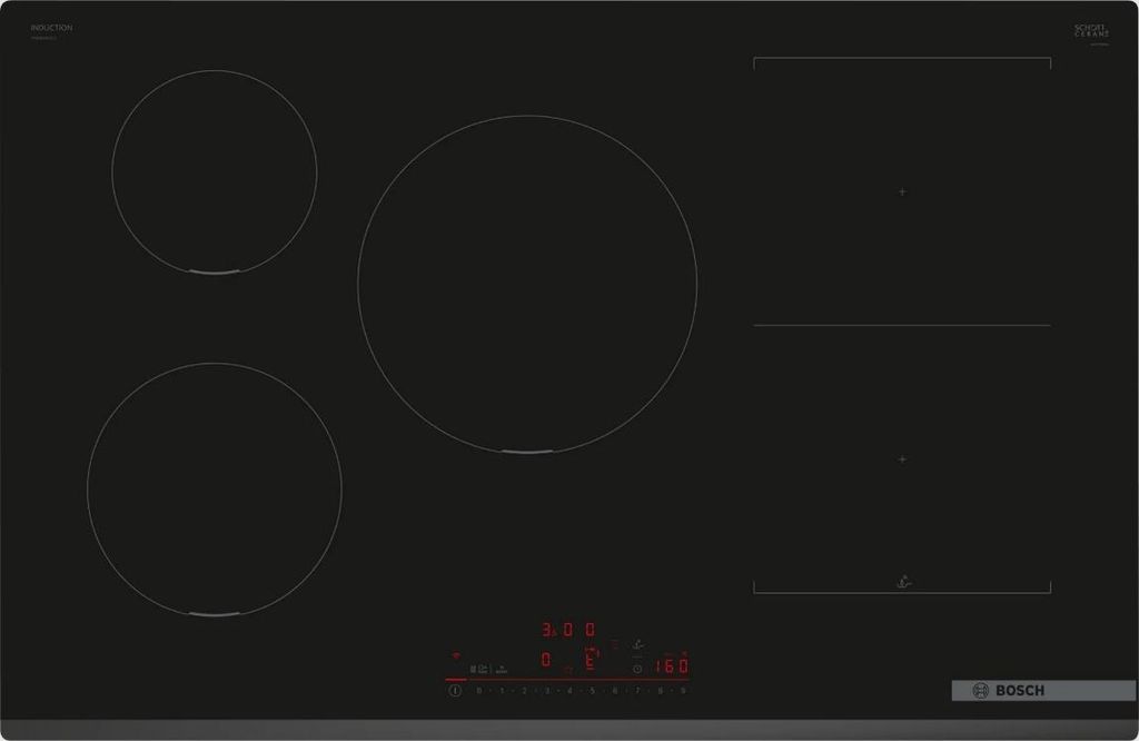 BOSCH breites Induktionskochfeld - 5 Brenner - L80 x T52 cm - PVW831HC1E