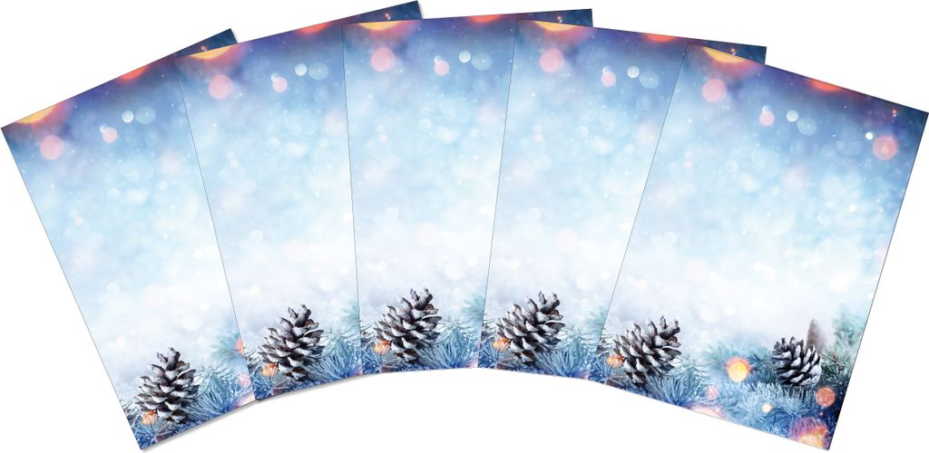 100 Blatt Motivpapier Briefpapier (Weihnachten-5251, DIN Produktbild 3