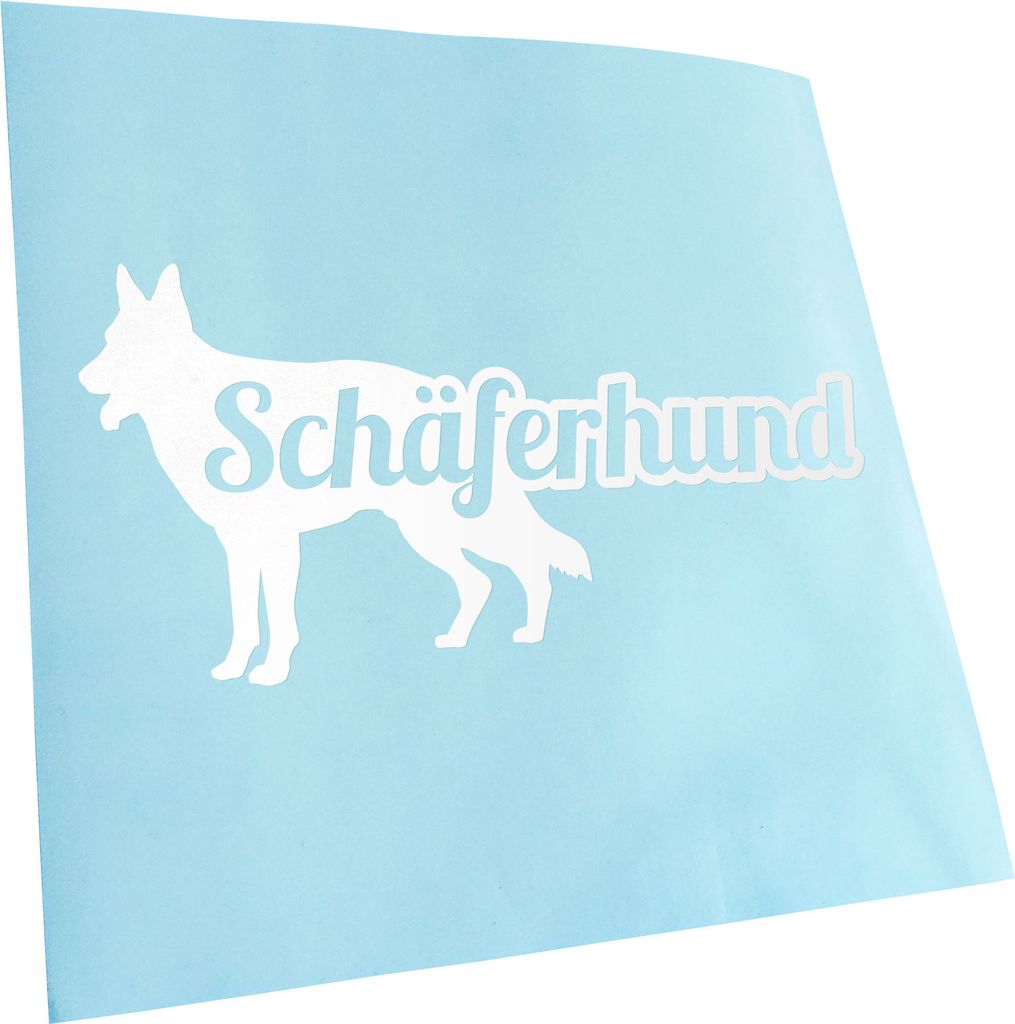 Kiwistar - Autoaufkleber - Schäferhund mit Name Hund Heckscheibenaufkleber - Aufkleber für Auto Kfz Fahrrad, LKW, Truck Mofa