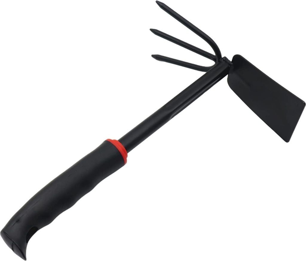 Gartenhacke, doppelköpfiger Handgrubber, Rechen, Gartenhandgeräte zum Graben und Jäten