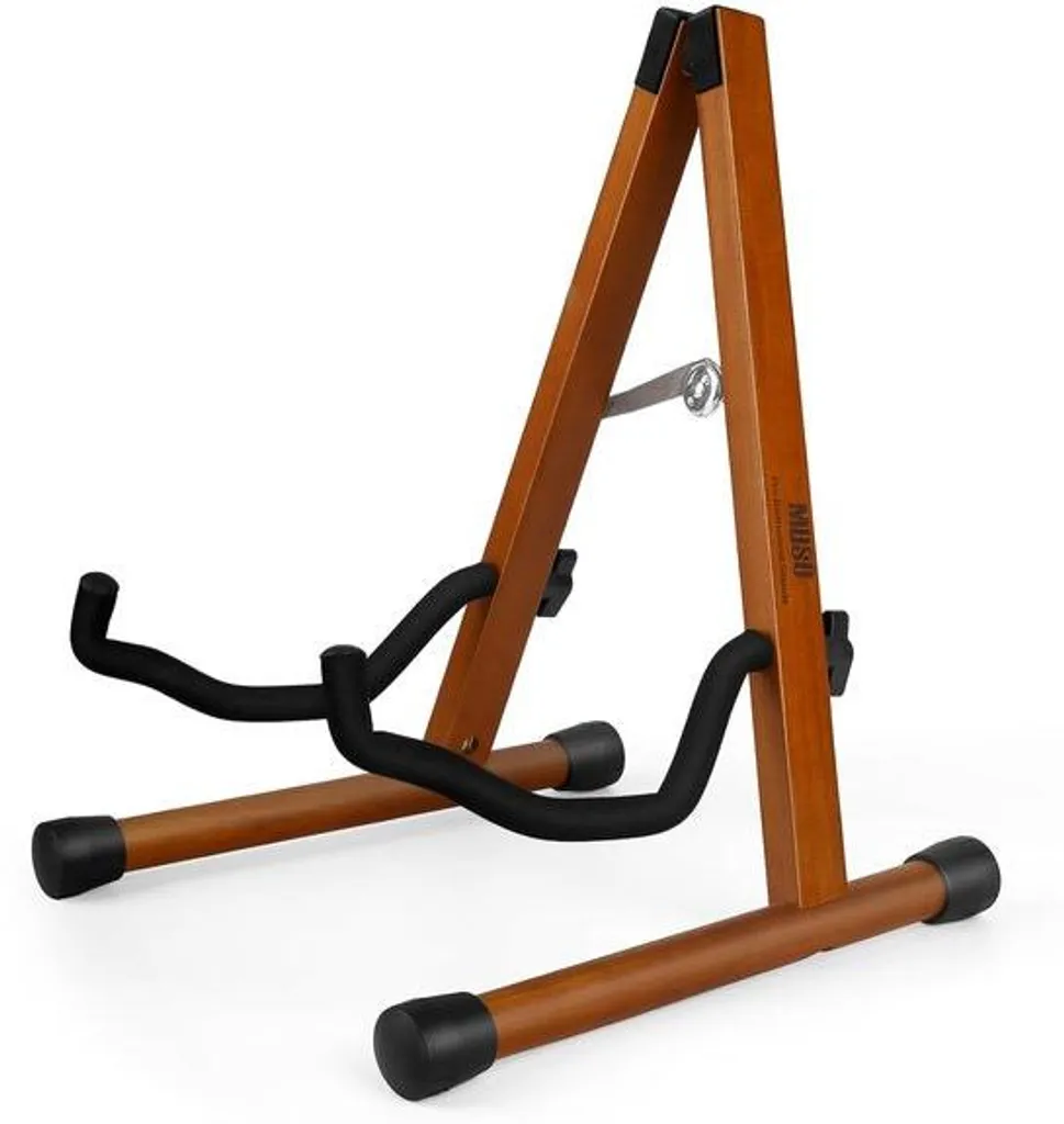 Support pour guitare acoustique et électrique - Design bois noyer