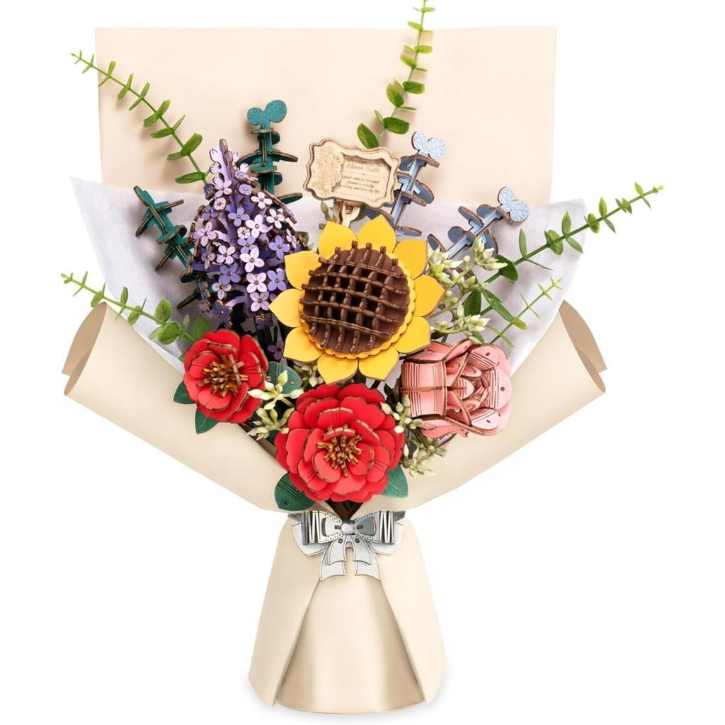 RoboTime 3D Holzpuzzle Bouquet Produktbild 