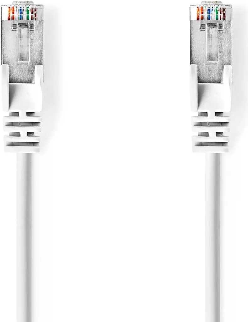 Cavo Ethernet CAT5e SF/UTP 0,5m Bianco | Patch Cord RJ45 Schermato