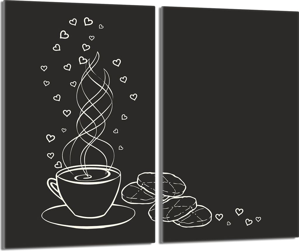 Glasschutzplatte für den Herd 2x30x52 Kaffee