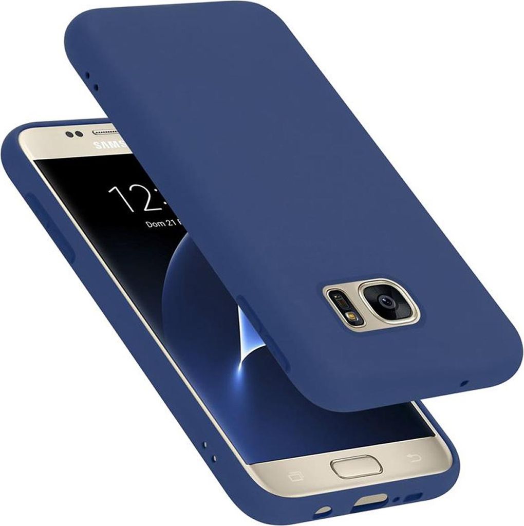 Cadorabo Schutzhülle für Samsung Galaxy S7 Hülle in Blau Handyhülle Case Cover TPU Etui