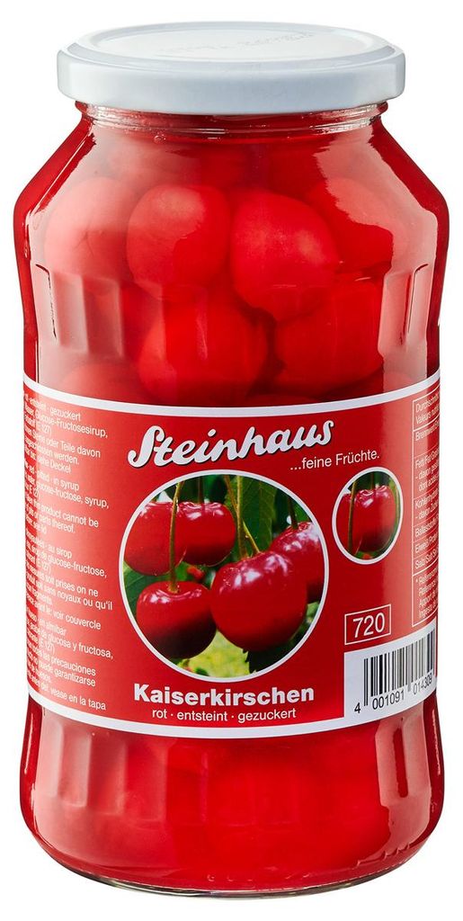 Steinhaus Kaiserkirschen Sauerkirschen im Glas rot Produktbild 