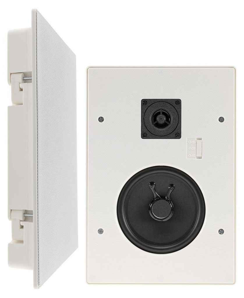 ChiliTec 22171 Einbaulautsprecher "CTE-34E",eckig, weiß 2-Wege, 287x197mm, 120 Watt