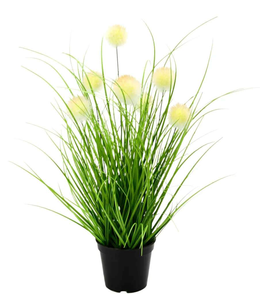 Composition décorative herbe artificielle pour bureau et salon zen