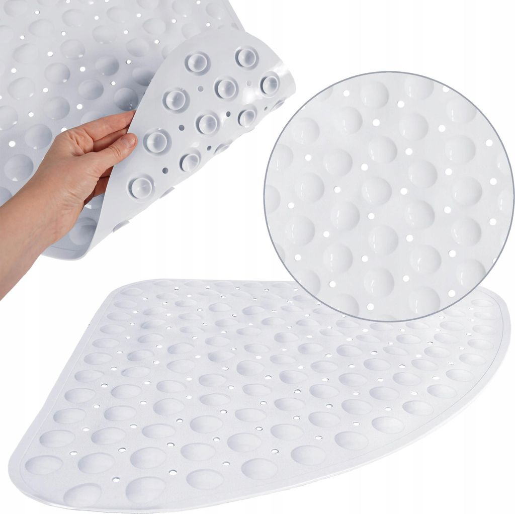 Sepio Badewannenmatte Weiß 54x54 cm, Duschmatte rutschfest, Antirutschmatte Badewanne, Duschmatte, Rutschmatte Badewanne, Bathroom Mat