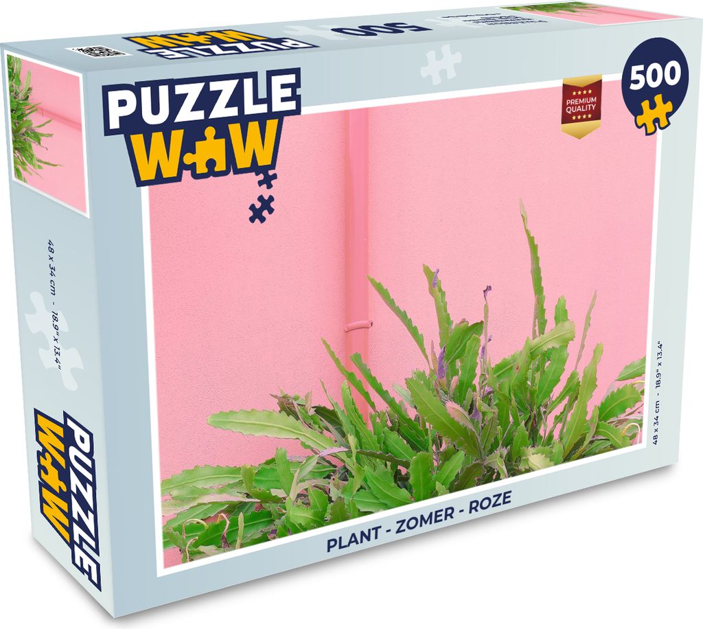 MuchoWow Puzzle 500 Teile Pflanze - Sommer - Rosa - 500 Teile - Kinder - Selberbauen - Puzzlespiele