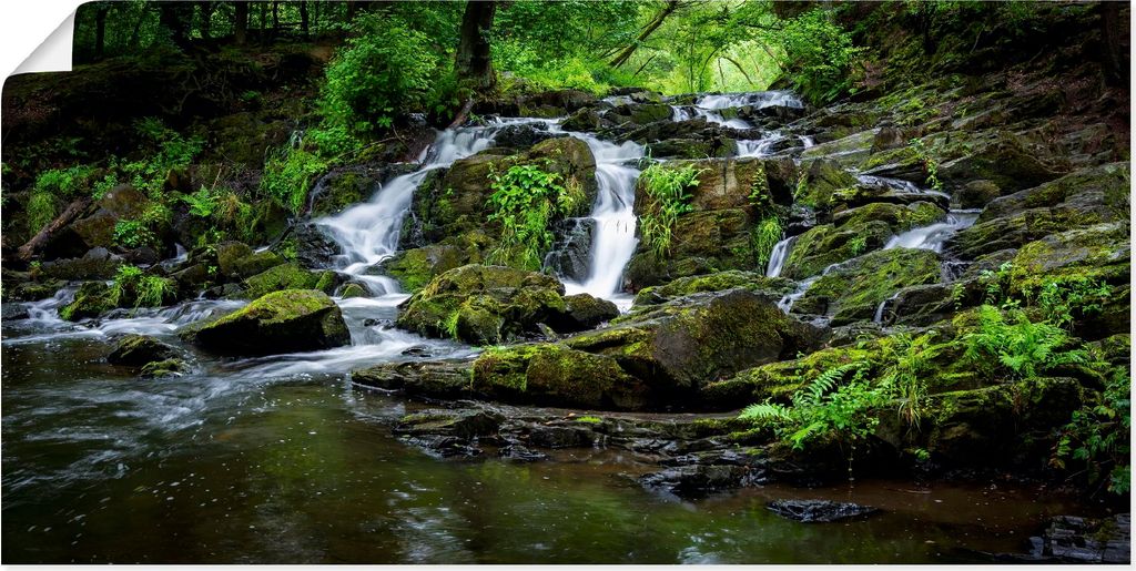 ARTland Poster Wasserfall Panorama Größe: 60x30 cm