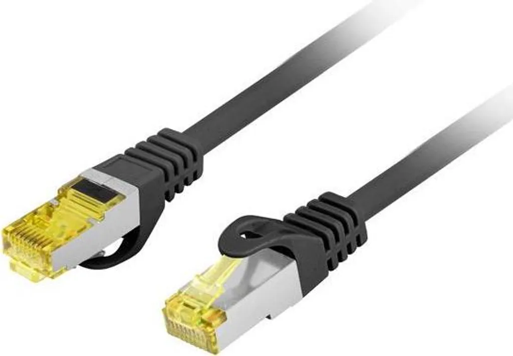 Lanberg Patchcord Cat.6A S/FTP LSZH 0.5m Nero - Cavo Rete Professionale