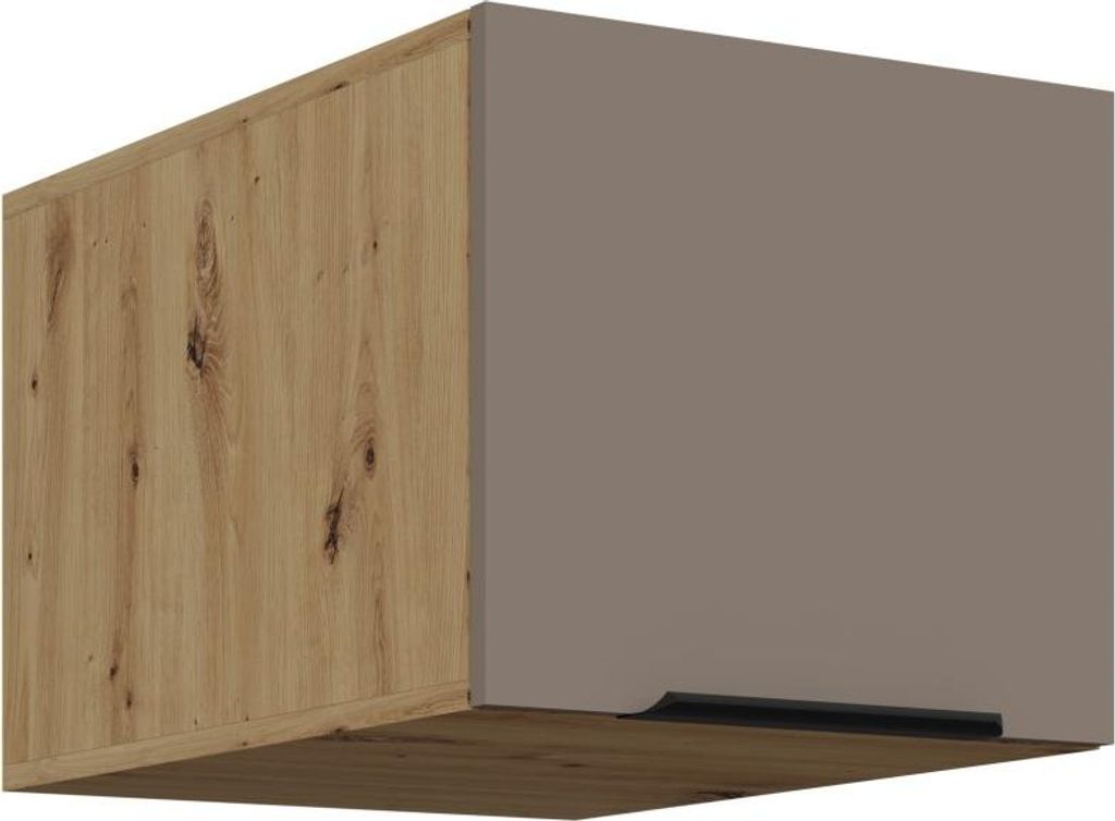 Hängeschrank mit Flügeltüren LUNARA – Breite 40 cm, Dunkelbeige/Eiche