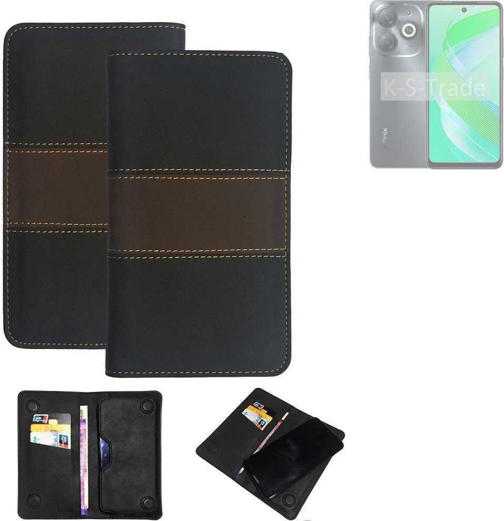 K-S-Trade Hülle Handyhülle kompatibel mit Infinix Smart 8 Plus Schutzhülle Walletcase Bookstyle Tasche Schutz Case Handytasche Wallet Cover
