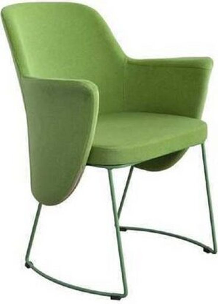 Esszimmerstuhl Stuhl Küchenstuhl Sessel Sitzer Stoff Modern Holz Grün neu