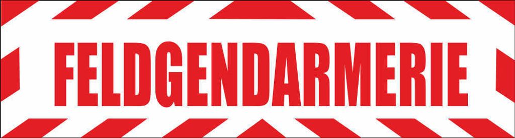 INDIGOS UG - Magnetschild "Feldgendarmerie" mit Rahmen 45 x 12 cm - Magnetfolie für Auto / LKW / Truck / Baustelle / Firma