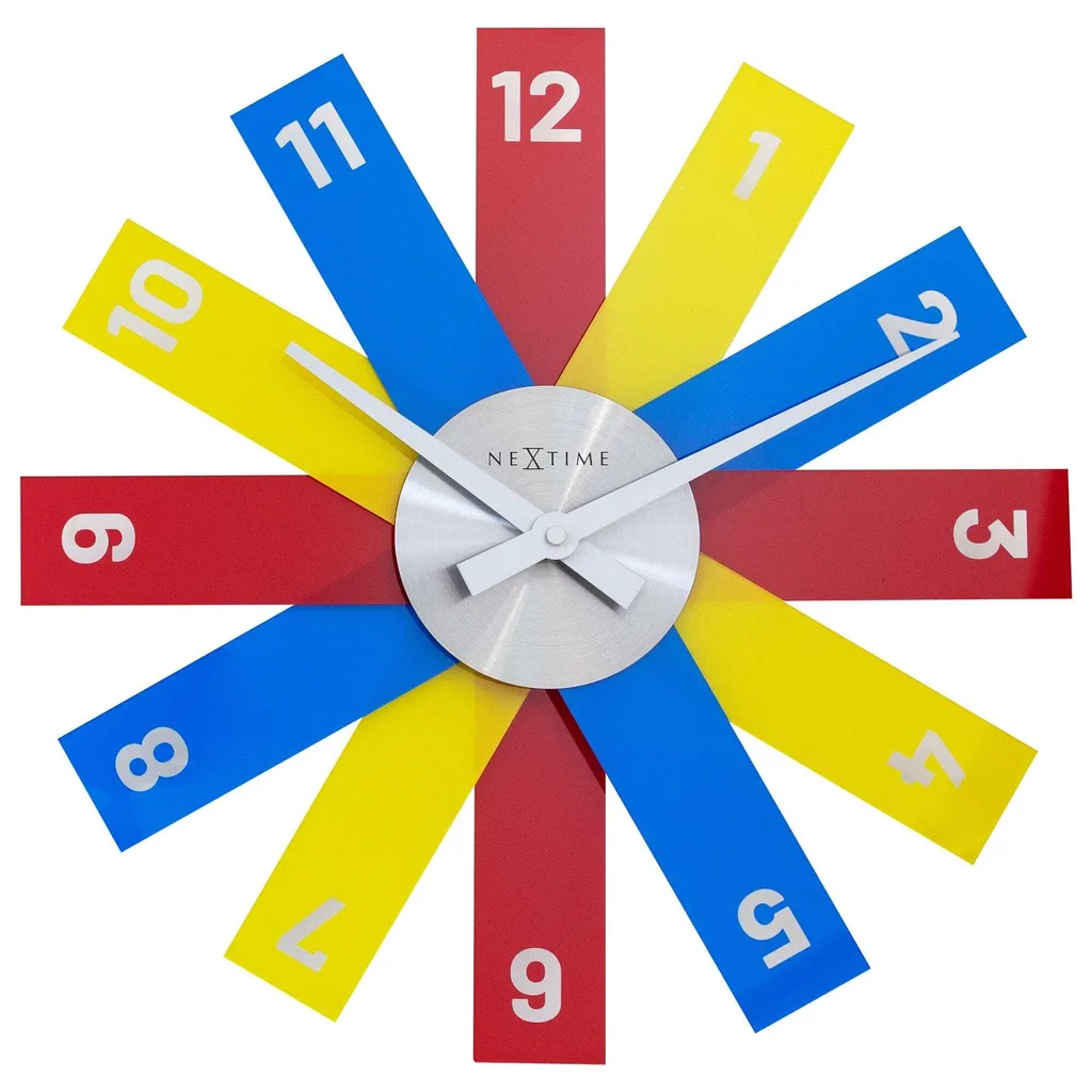 Horloge Murale Multicolore 40cm NeXtime 3285DI en Plexiglas Robuste