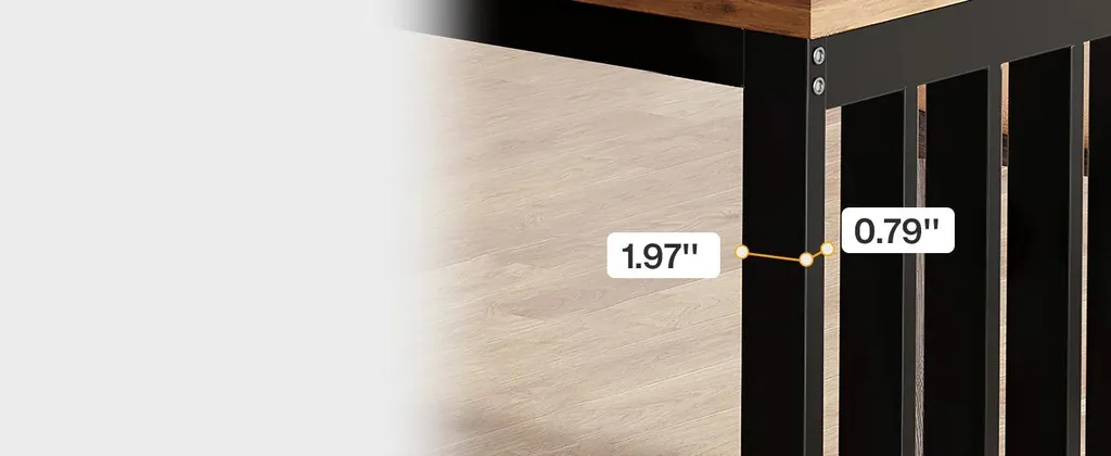 Table industrielle stable et robuste 180 cm bois chocolat noir - 12