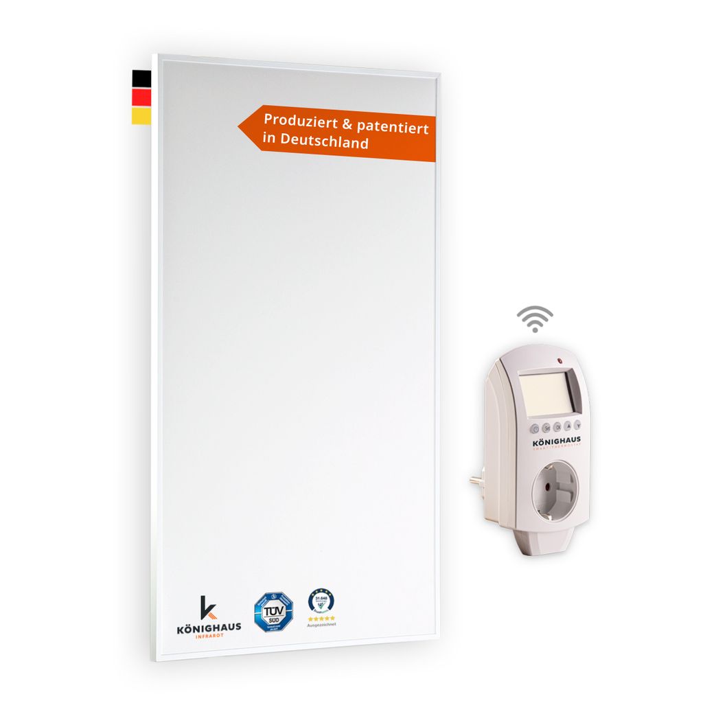 KÖNIGHAUS Infrarotheizung P300 mit Smart-Thermostat und App