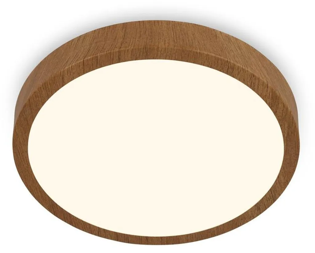 Plafonnier en bois et LED - Luminaire apparent chaleureux, 38cm, Briloner