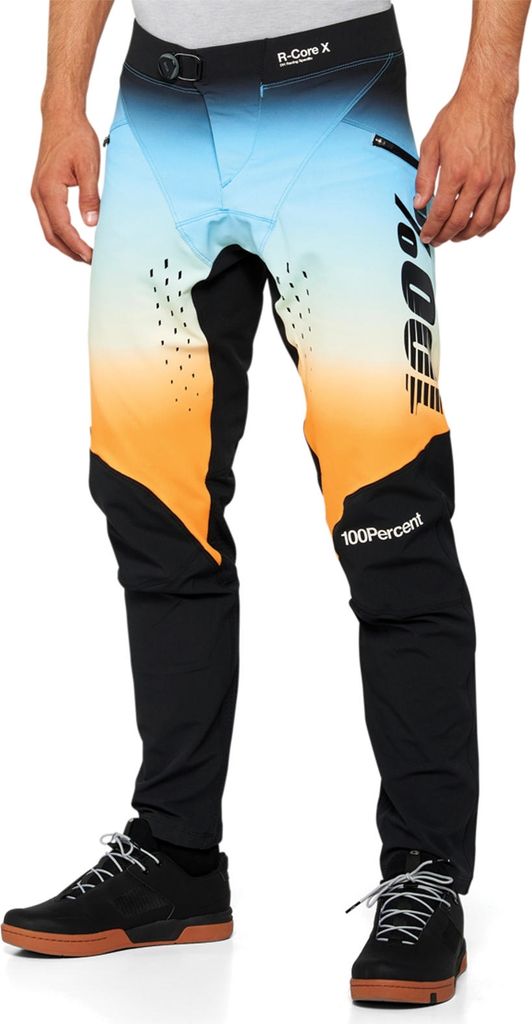 100% Herren Downhill Hose R-Core X LE , Sunset - Orange Blau, 38