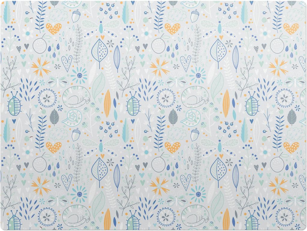 Zartes Naturmuster – Bodenschutzmatte – Stuhlunterlage 120x90 cm – Rutschfest – Hartbodenmatte