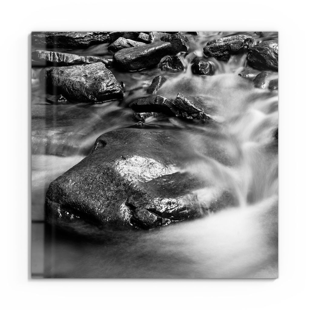 DEQORI Glasbild Acryl 50x50 cm 'Fluss der Zeit' Wandbild Bild modern Deko