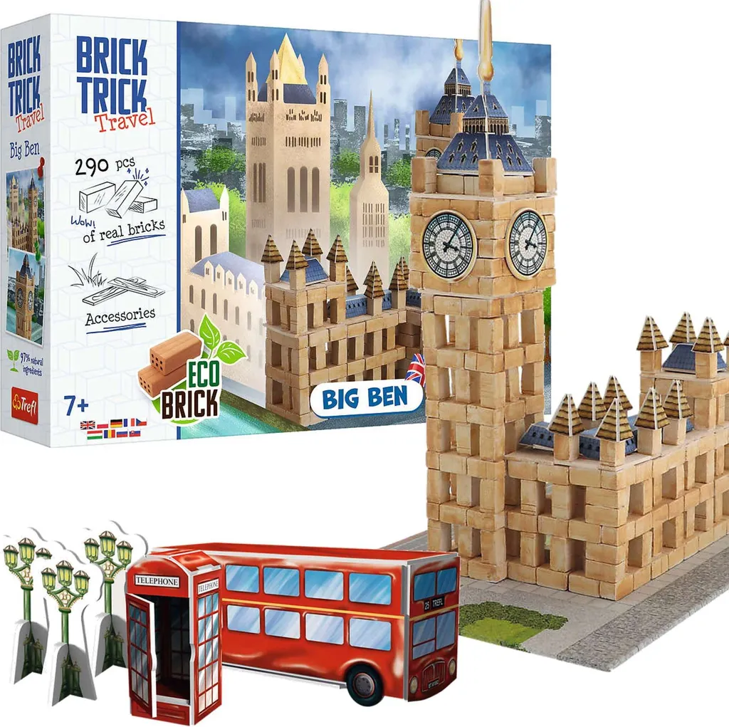 Maquette Big Ben L Brick Trick - Matériaux naturels et briques cuites