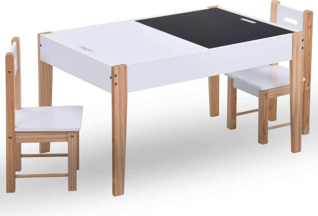 vidaXL Ensemble de salon pour enfants 3 pièces avec tableau Image du produit 