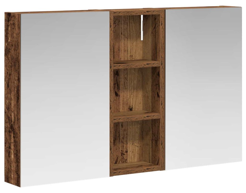 vidaXL Badezimmerschrank-Set 3 pcs 80 x 10,5 x 50 cm Holzwerkstoff