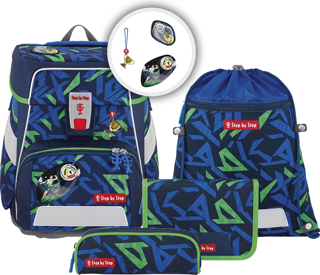 Cartable Space Schulranzen Set 5 pièces Soccer Ben bleu et robuste